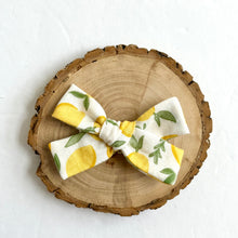 Load image into Gallery viewer, lemons-white | school girl bow