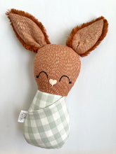 Load image into Gallery viewer, gingham-mist | bunny swaddle bébé