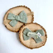 Load image into Gallery viewer, sage | school girl bow