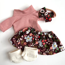 Load image into Gallery viewer, wild rose-burgundy | top & skirt
