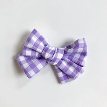 Load image into Gallery viewer, lilac gingham | lark bow