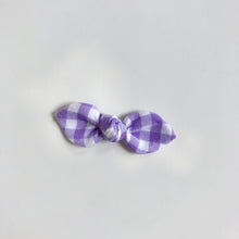 Load image into Gallery viewer, lilac gingham | knotted bow
