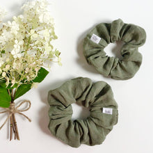 Load image into Gallery viewer, linen scrunchie | sage