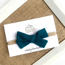 Load image into Gallery viewer, emerald | school girl bow headband