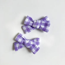 Load image into Gallery viewer, lilac gingham | school girl bow