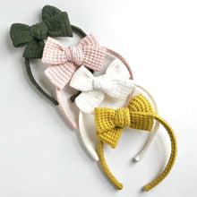 Load image into Gallery viewer, white | bow headband