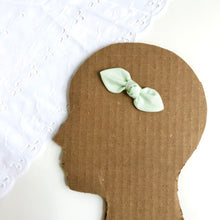 Load image into Gallery viewer, chambray stripe | knotted bow hairtie