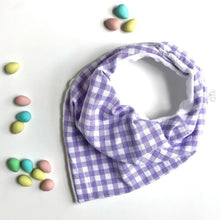 Load image into Gallery viewer, lilac gingham  | drool bib
