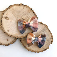 Load image into Gallery viewer, nutmeg plaid | classic bow