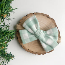 Load image into Gallery viewer, sage gingham | lark bow