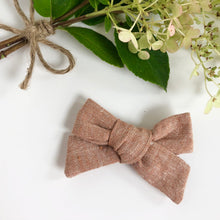 Load image into Gallery viewer, linen school girl bow | bronze
