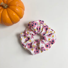 Load image into Gallery viewer, pink skulls | scrunchie