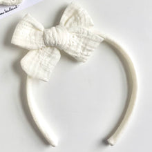 Load image into Gallery viewer, white | bow headband