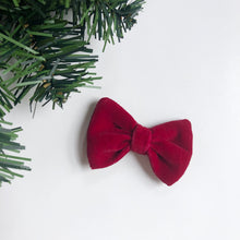 Load image into Gallery viewer, red velvet | classic bow