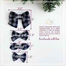 Load image into Gallery viewer, embroidered gauze-white | school girl bow pigtail set