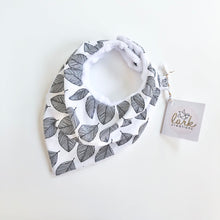 Load image into Gallery viewer, drool bib | leaves on black