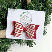 Load image into Gallery viewer, candy cane lane | glitter bow