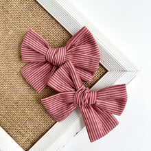 Load image into Gallery viewer, antique rose stripe | lark bow