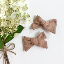 Load image into Gallery viewer, linen school girl bow | bronze
