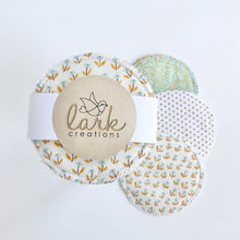 Load image into Gallery viewer, flower field in gold | reusable nursing pads