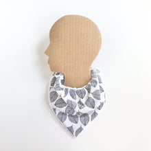 Load image into Gallery viewer, drool bib | leaves on black