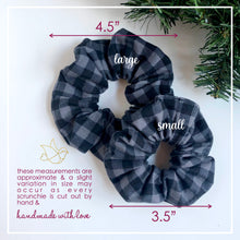 Load image into Gallery viewer, buffalo plaid-black | scrunchie