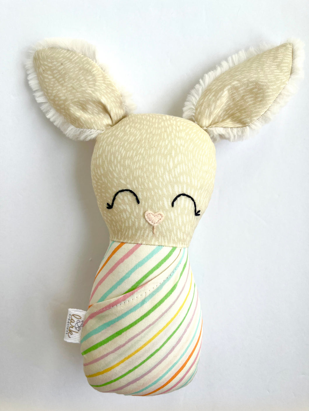 rainbow stripe | bunny swaddle bébé