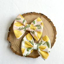 Load image into Gallery viewer, lemons-white | classic bow
