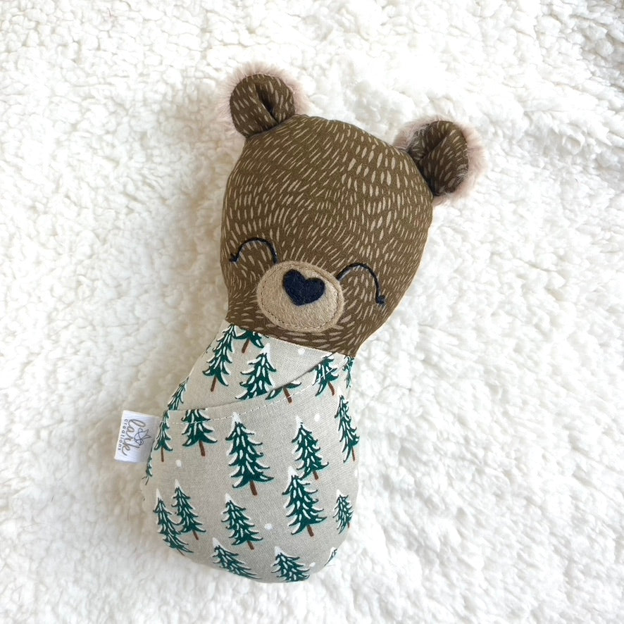 fir trees | bear swaddle bébé