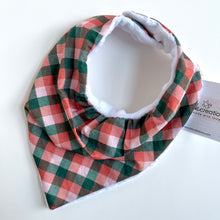 Load image into Gallery viewer, festive plaid | drool bib
