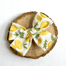 Load image into Gallery viewer, lemons-white | lark bow
