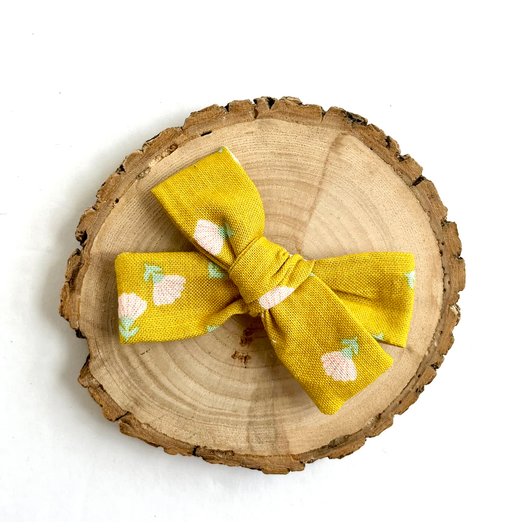 hibiscus-citron | school girl bow