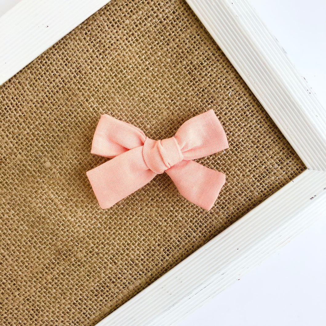 peach | school girl bow