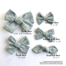 Load image into Gallery viewer, sage gingham | knotted bow
