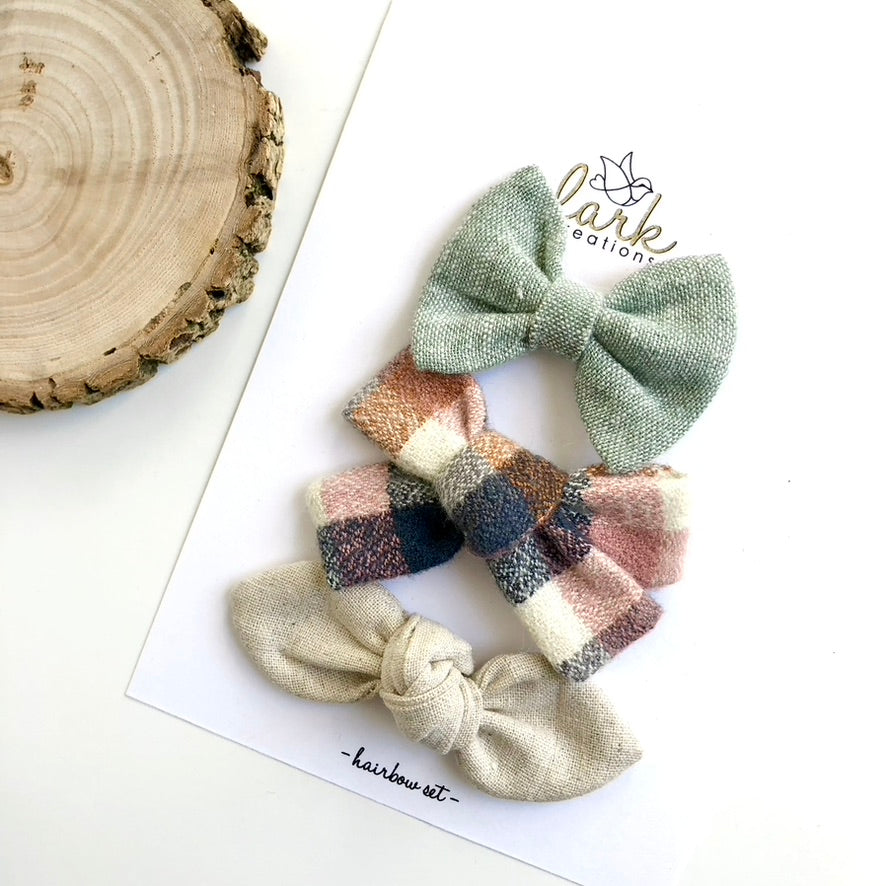 fall trio | hairbow set