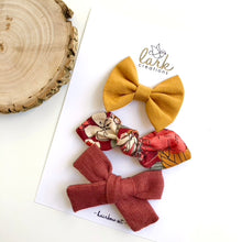 Load image into Gallery viewer, fall trio | hairbow set
