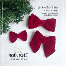 Load image into Gallery viewer, red velvet | classic bow
