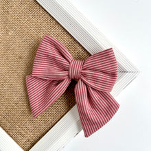 Load image into Gallery viewer, antique rose stripe | sailor bow
