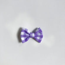 Load image into Gallery viewer, lilac gingham | classic bow
