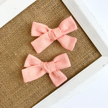 Load image into Gallery viewer, peach | school girl bow
