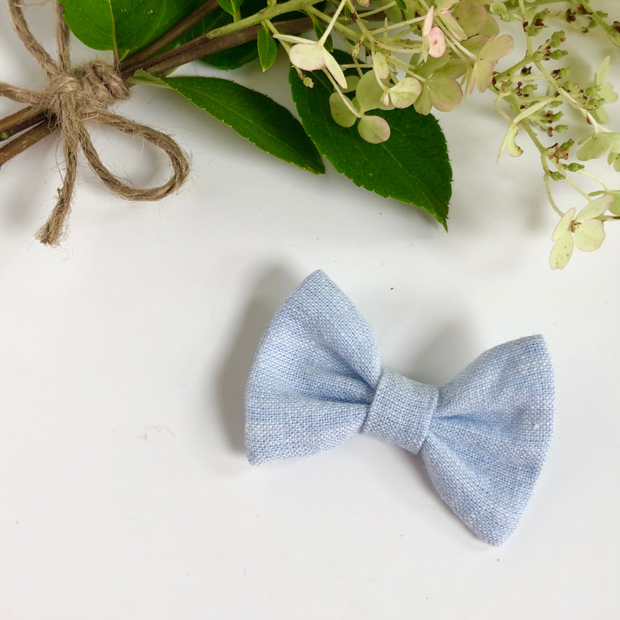 linen classic bow | capri