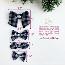 Load image into Gallery viewer, buffalo plaid-black | school girl bow
