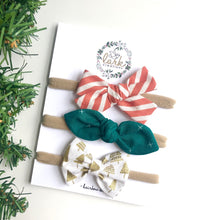 Load image into Gallery viewer, holiday trio | hairbow set
