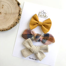 Load image into Gallery viewer, fall trio | hairbow set
