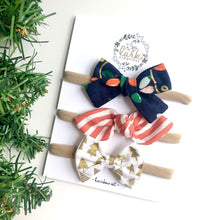 Load image into Gallery viewer, holiday trio | hairbow set
