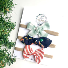 Load image into Gallery viewer, holiday trio | hairbow set
