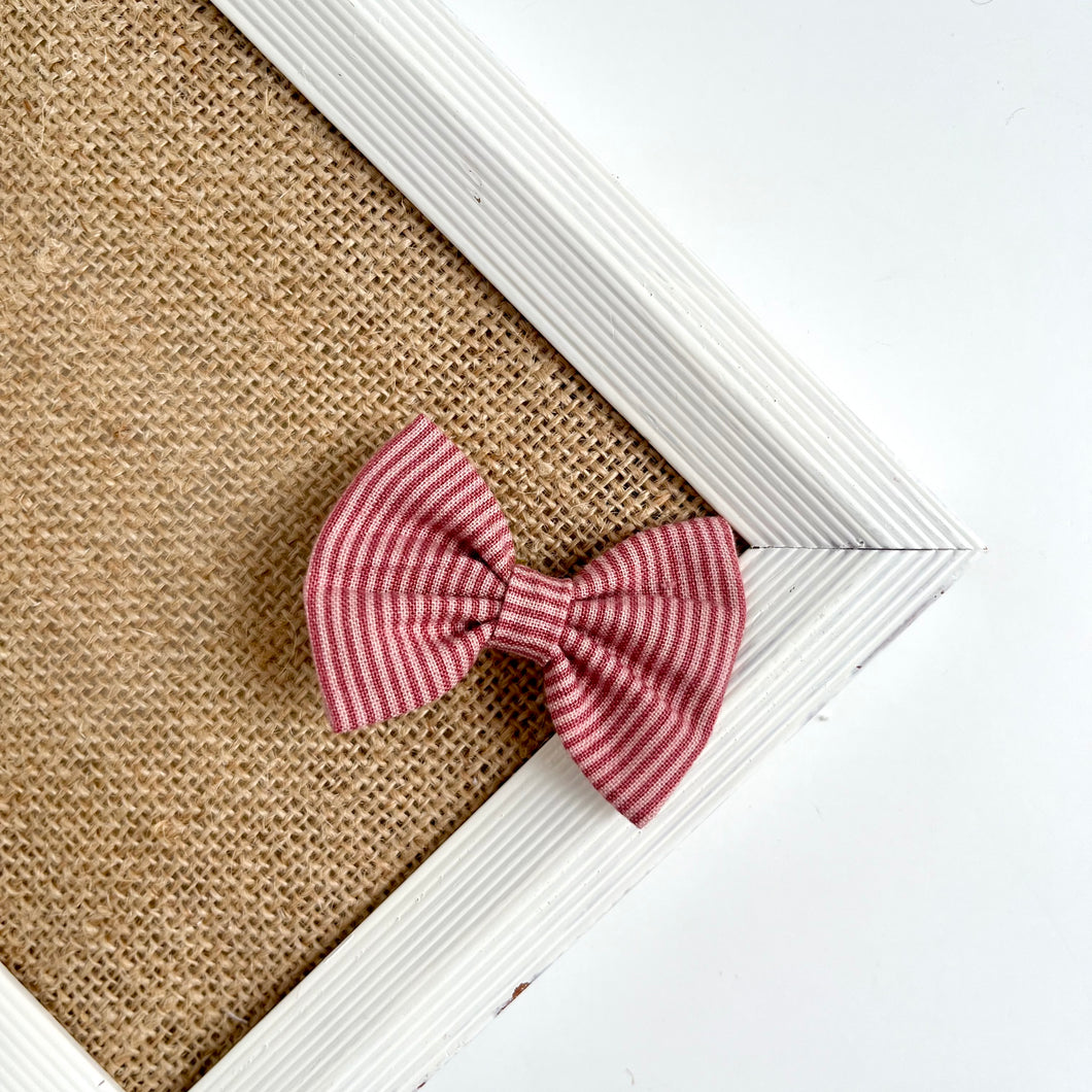 antique rose stripe | classic bow