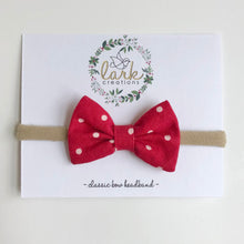 Load image into Gallery viewer, polka dot red | classic bow headband
